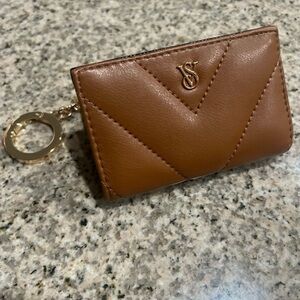 Brown Leather Keychain Wallet Victoria secret